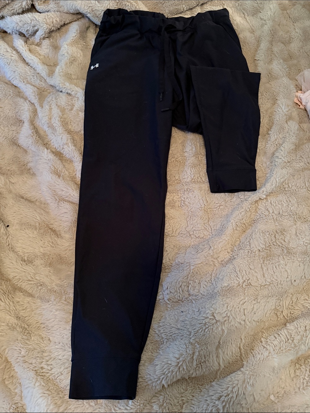 Under Armour Black Women's Jogger Pants with White Logo